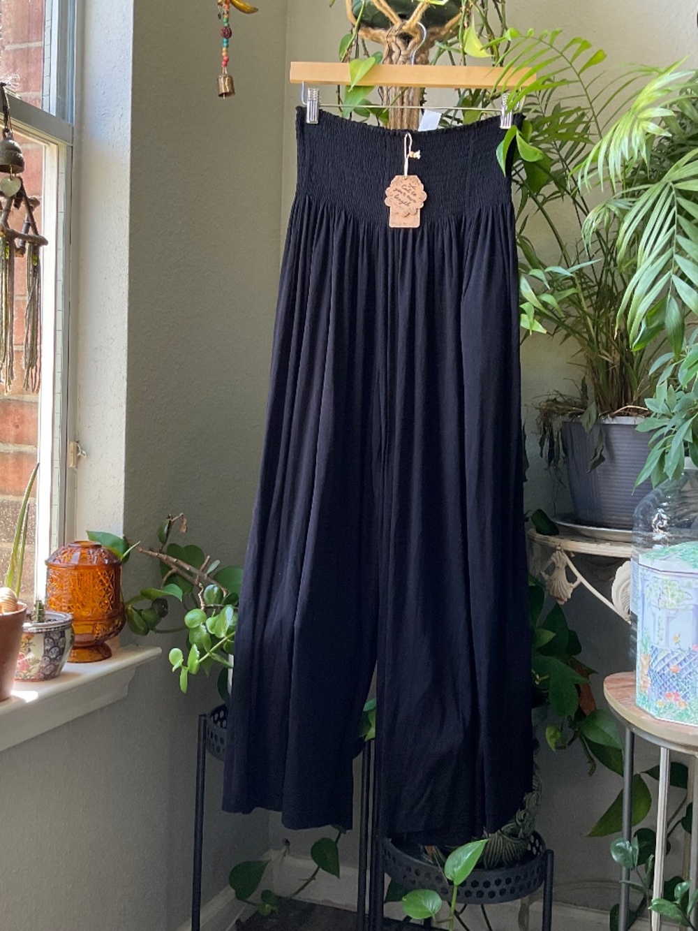 Women’s Size Large Black Natural Life Wide Leg Pants New With Tags